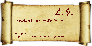 Lendvai Viktória névjegykártya